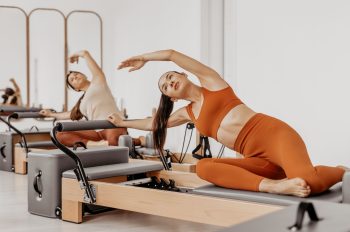 Woman in a postnatal recovery movement session, Katong Singapore