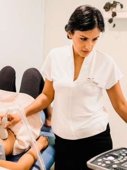 Women's health physiotherapist in consultation with patient at Embrace Physiotherapy Singapore